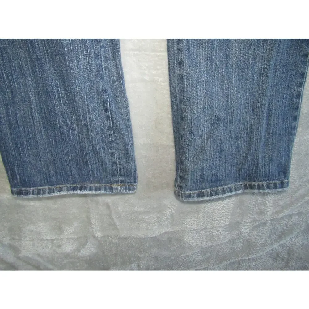 American Eagle Outfitters Jeans Women's 10 Regular Bootcut Embroidered Blue Deni